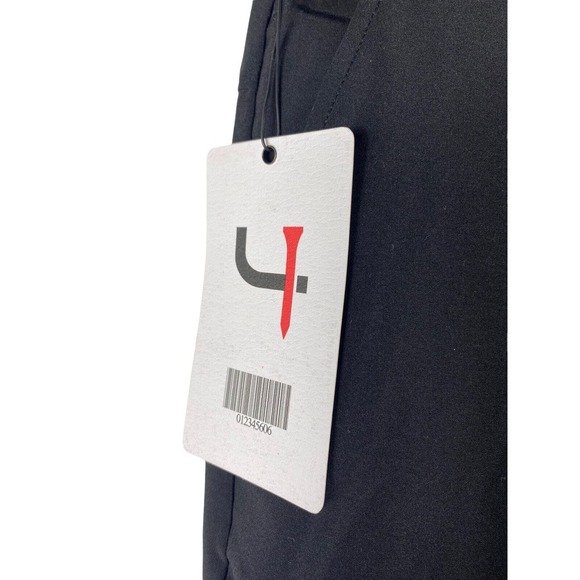 Short Par 4 Pants 32x34 Black Golf Tech Pants Mens NEW The Pavin Pant - Picture 5 of 8